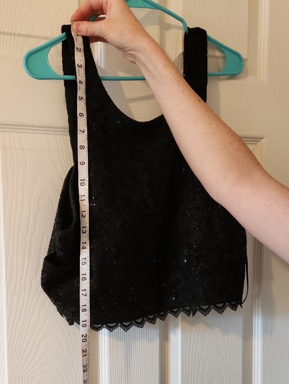 Jodi Kristopher  Black Sleeveless Sequined Tank Top Sz 18/19